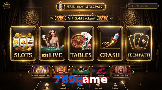 Main screen of 769Game casino page for PK players